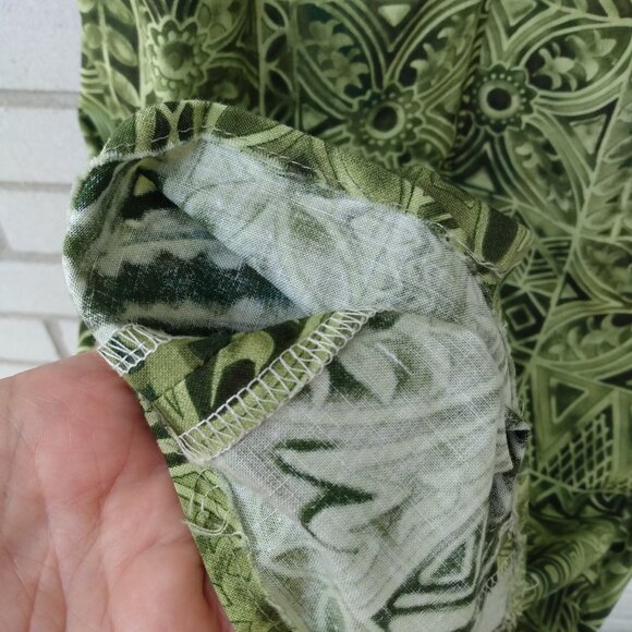 Amish Mennonite NO Cape Dress 36"B 32.5"W Handmade Modest Green Tropical - Picture 9 of 9